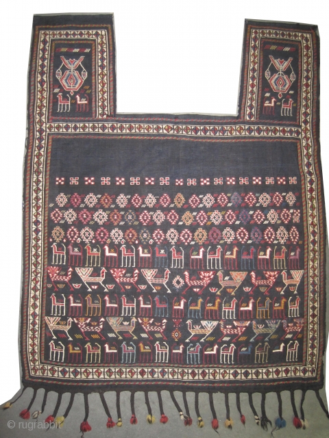 
Horse cover Vernneh Caucasian, woven circa in 1915 antique, collector's item,  152 x 120 (cm) 5'  x 3' 11"  carpet ID: A-271
Woven with vernneh technique and hand spun lamb  ...