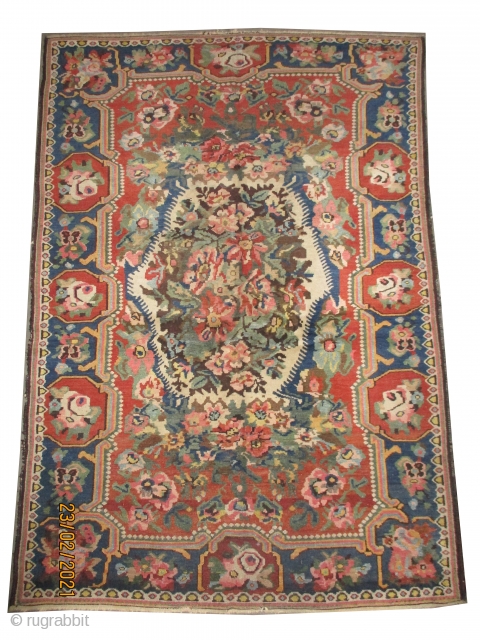 

Baktiar Ermenibaf Persian knotted circa in 1910 antique, collector's item, 216 x 150 (cm) 7' 1" x 4' 11"  carpet ID: K-5527
The black knots are oxidized, the knots are hand spun  ...