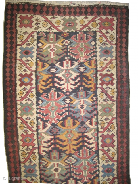 Caucasian Avar kelim, collector's item, Size: 455 x 105 (cm) 14' 11" x 3' 5"  carpet ID: MMM-50
Very fine woven with hand spun wool, 12 colors used, good condition, unique and  ...