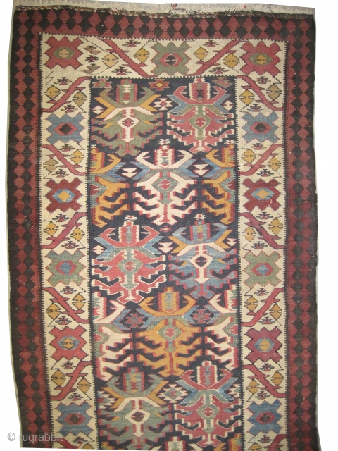 Caucasian Avar kelim, collector's item, Size: 455 x 105 (cm) 14' 11" x 3' 5"  carpet ID: MMM-50
Very fine woven with hand spun wool, 12 colors used, good condition, unique and  ...