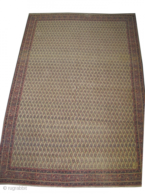  	
Tabriz Persian circa 1925 Semi-antique, Size: 300 x 203 (cm) 9' 10" x 6' 8"  carept ID: P-3800
The background color is ivory, the knots are hand spun wool, all over  ...