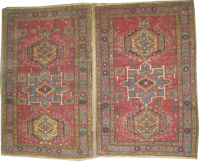 
	

A pair of Karadja Persian, knotted circa in 1920 antique, 133 x 87 (cm) 4' 4" x 2' 10" 
 carpet ID: K-5703

The second is K-5706A, 87 x 133 cm.
The black knots  ...