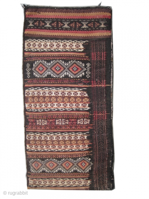 
Fragment-Belutch Persian knotted circa 1924 semi antique. 44 x 94 cm  carpet ID: UOE-12
The warp and the weft threads are hand spun wool mixed with goat hair, the back covered kilim  ...