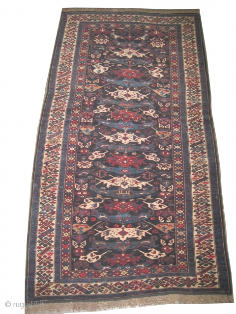 	

Bidjof -Kouba Caucasian knotted circa in 1905 antique, collector's item, 246 x 134 (cm) 8' 1" x 4' 5"  carpet ID: H-99
High pile, in good condition, very finely knotted, allover classical  ...