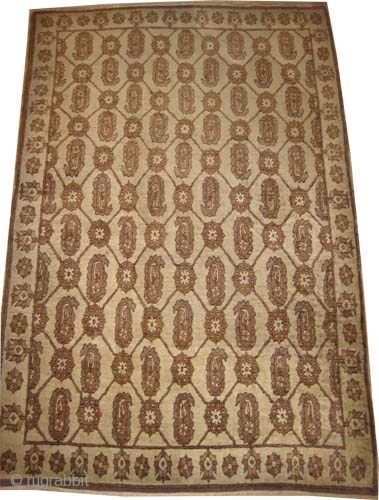 
Bakshaish Heriz Persian knotted circa in 1895 antique, collector's item, 260 x 170 (cm) 8' 6" x 5' 7"  carpet ID: P-4291
Rare example, the background color is ivory, all over Mirabotha  ...