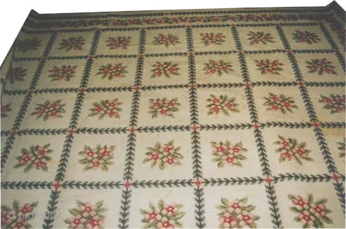 European circa 1925 semi antique, Size: 430 x 330 (cm) 14' 1" x 10' 10"  carpet ID: P-3646
Art Deco period. The knots are hand spun wool, high pile, minor used places  ...