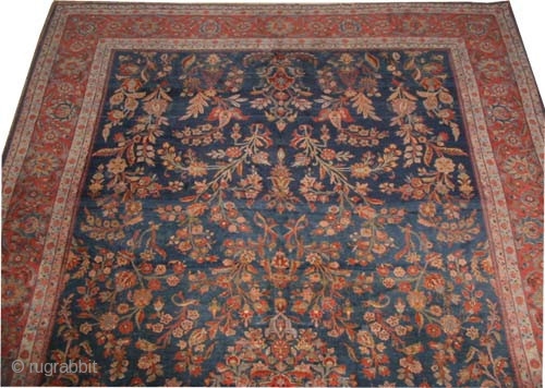  Mouhajaran Sarouk Persian (American) circa 1915 antique. Size: 540 x 300 (cm) 17' 8" x 9' 10"  carpet ID: P-5994
The knots are hand spun lamb wool and silky wool, the  ...