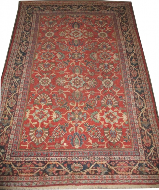 Mahal Persian knotted circa in 1926 antique, 343 x 234 (cm) 11' 3" x 7' 8" 
 carpet ID: P-6083
The black knots are oxidized, the knots are hand spun lamb wool, all  ...