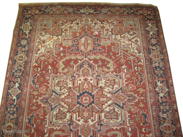  	

Serapi Heriz Persian circa 1910 antique. Collector's item, Size: 312 x 224 (cm) 10' 3" x 7' 4"  carpet ID: P-1902 
High pile, in perfect condition, the black color is  ...