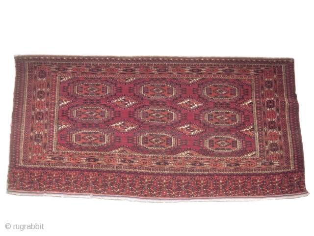 Tchwal Turkmen, knotted antique, 88 x 162 cm, carpet ID: SRO-1
Very finely knotted, in good condition.                 