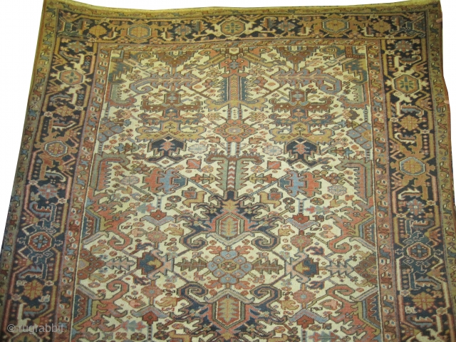 
Bakshaish-Heriz Persin, knotted circa in 1910 antique, collector's item, 290 x 206 (cm) 9' 6" x 6' 9"  carpet ID: P-5541
The black knots are oxidized, the knots are hand spun lamb  ...