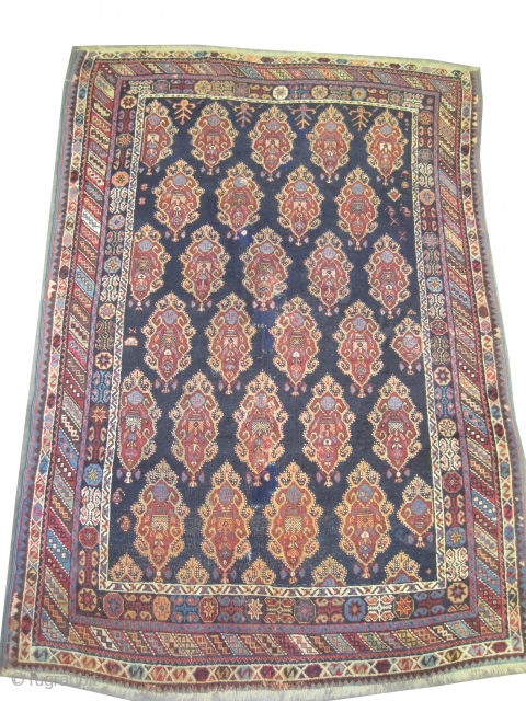  	


Afshar Persian, knotted circa in 1890 antique, collector's item, 200 x 135 (cm) 6' 7" x 4' 5"  carept ID: K-5577
The knots, the warp and the weft threads are 100%  ...