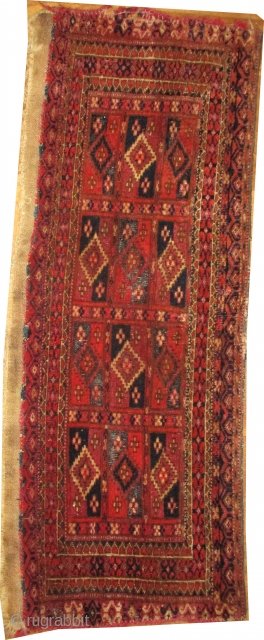 Tekke Turkmen, knotted circa in 1900 antique, 27 x 76 cm,  carpet ID: BDI-23                  