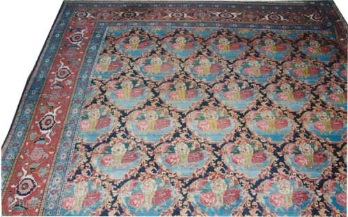 
Senneh Kurdistan Persian, over size carept, circa 1920 Semi antique, Size: 752 x 394 (cm) 24' 8" x 12' 11" 
 carpet ID: P-4789
High pile, in excellent condition, all over Gull-frenk design  ...