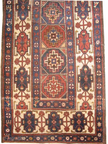 Shahsavan Persian, knotted circa 1910, antique, collector's item, 94 x 307 cm, carpet ID: K-3249
Vegetable dyes, the black knots are oxidized, the knots are hand spun wool, up edge is finished with ...