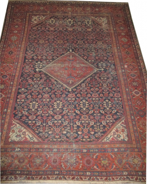 Mahal Persian knotted circa in 1929, 370 x 268 (cm) 12' 2" x 8' 9"  carpet ID: P-3974
The knots are hand spun wool, the black knots are oxidized, the background color  ...