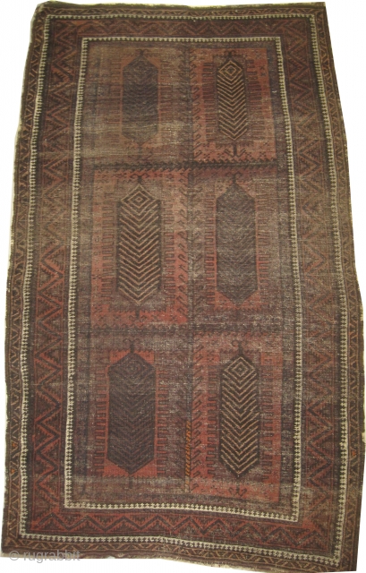 Belutch Persian, knotted circa in 1918 antique, 116 x 196 cm,  carpet ID: HM-9
The black knots are oxidized, the pile is uniformly used, in its original shape. The knots, the warp  ...