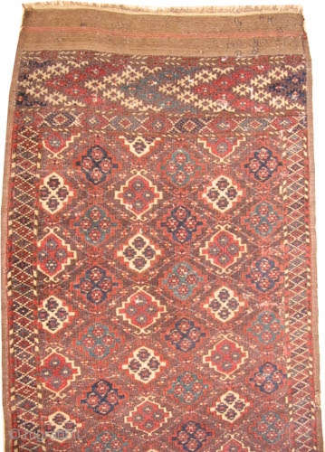 Tschaudor Turkmen antique.  Collector's item. Carpet ID: K-884  
Size: 166 x 100 (cm) 5' 5" x 3' 3" feet. Fine knotted, a rare example, rare ornaments, vegetable dyes, the brown  ...