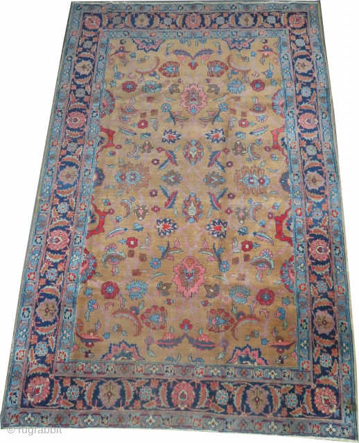 
 	

Tabriz Persian, art deco period, 263 x 178 (cm) 8' 7" x 5' 10" 
 carpet ID: P-6260
The knots are hand spun lamb wool, all over floral design, the background color  ...