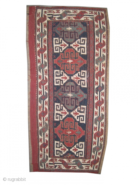 	


Soumak Caucasian circa 1890 antique, collector's item, 
Size: 93 x 41 (cm) 3' 1" x 1' 4" feet, carpet ID: A-276
 vegetable dyes, woven with Soumak technique and hand spun wool, the  ...