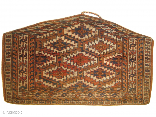 	

Yemouth Osmalduk Turkmen knotted circa in 1905 antique, collectors item, 96 x 56 (cm) 3' 2" x 1' 10"  carpet ID: BRDI-3
The warp and the weft threads are hand spun wool,  ...