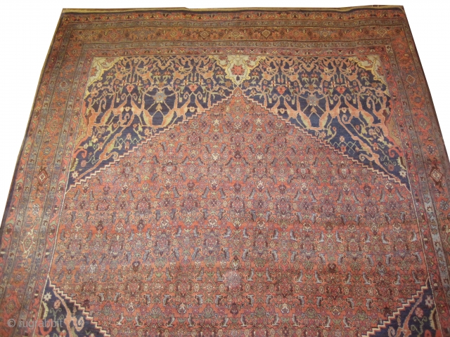 	

 Bidjar Halvai Persian knotted circa in 1915 antique. Size: 378 x 280 (cm) 12' 5" x 9' 2"  carpet ID: P-5128
Thick pile, in perfect condition and in its original shape.
 