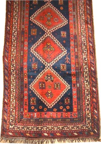 Louristan Kurd Persian, circa 1908, antique. Collector's item, Size: 238 x 132 (cm) 7' 10" x 4' 4"  carpet ID: K-2392 
vegetable dyes, the black color is oxidized, the knots are  ...