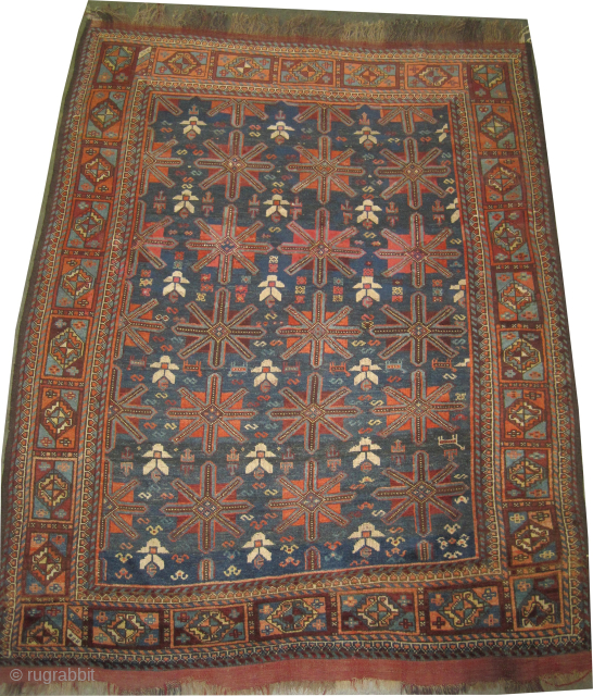 

Gutschan-Kurd Persian, knotted circa 1915 antique, collectors item, 157 x 195 cm, ID: K-715
Vegetable dyes, the black knots are oxidized. The knots, the warp and the weft threads are hand spun lamb  ...
