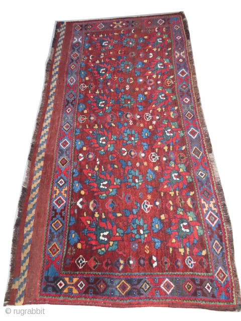 Afshar Persian knotted circa in 1905, antique, collectors item, 69 x 156 cm,  carpet ID: BRDI-17
The black color is oxidized, rare design, high pile in perfect condition and in its original  ...