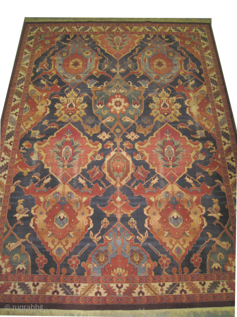 

Swiss carpet, collectors item, made in Switzerland with the original label: Marke T Schoeller, 248 x 345 cm, ID: P-2881

The pile is 100% Manchester wool, the background color is indigo, the surrounded  ...