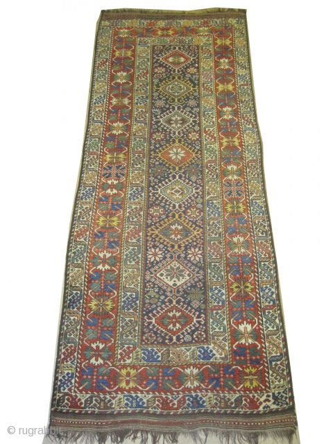 Louri Kurd Persian dated 1333=1914 antique. Collector's item, Size: 314 x 127 (cm) 10' 4" x 4' 2"  carpet ID: K-4631 
vegetable dyes, the black color is oxidized, the knots are  ...