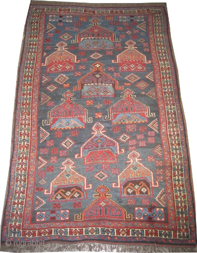 Luri circa 1915 antique, Size: 191 x 121 (cm) 6' 3" x 4'   carpet ID: T-346 
The black color is oxidized, the knots are hand spun wool, the warp and  ...