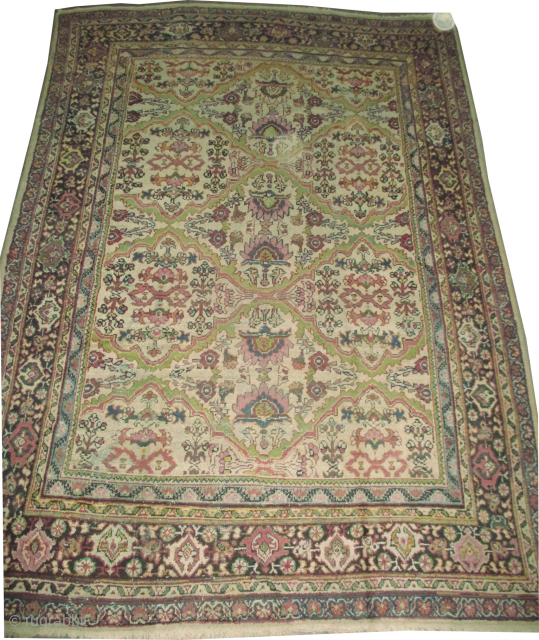 Our new website is now live at www.madayancarpets.ch, fully optimized and featuring search filters and an online shop.
Mahal Sultanabad Persian, knotted circa 1920 antique, collector’s item, 230 x 320 cm / 7'7" ...