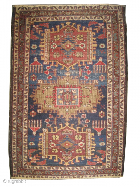 	

Meshgin Persian circa 1910 antique. Collector's item, Size: 125 x 85 (cm) 4' 1" x 2' 9" Carpet ID: K-4186
It is a pair, the second is K-4187, 85 x 125cm. 
Vegetable dyes,  ...