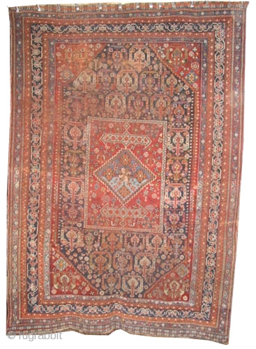 
 Qashqai Persian circa 1910 antique. Collector's item, Size: 260 x 185 (cm) 8' 6" x 6' 1"  carpet ID: K-4164 
vegetable dyes, the warp and the weft threads are 100%  ...