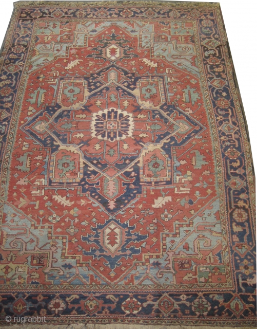 


Heriz Persian, knotted circa in 1915 antique,  334 x 236 (cm) 10' 11" x 7' 9"  carpet ID: P-2512
The black knots are oxidized, the knots are hand spun wool, the  ...