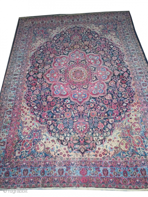 
Dorosh Persian, knotted circa in 1918, antique, 280 x 368 cm, carpet ID: P-5840
The knots are hand spun lamb wool, in good condition except one corner has damaged places, the background is  ...