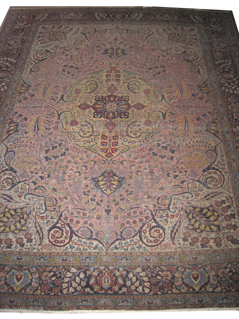 


Tabriz Persian knotted circa 1920, signed, antique, 300 x 380 cm, ID: ERB-3
The black knots are oxidized, the knots are hand spun wool, the pile is uniformly and slightly short, finely knotted,  ...