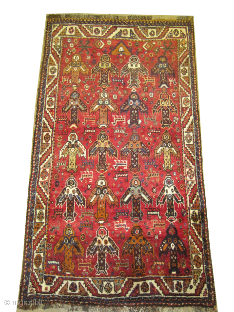 Our new website is now live at www.madayancarpets.ch, fully optimized and featuring search filters and an online shop.
Gabbeh Nomad Persian, knotted circa 1950, collector's item, 97 x 173 cm / 3'2" ...
