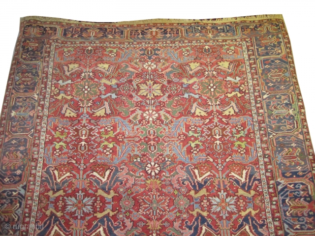  	

Bakshaish Heriz Persian knotted circa in 1910 antique, collector's item, 310 x 230 (cm) 10' 2" x 7' 6"  carpet ID: P-3598
The knots are hand spun wool, the black knots  ...