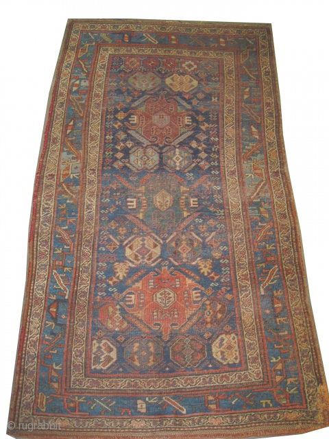 Bidjar Halvai Persian circa 1880 antique. Collector's item, Size: 234 x 129 (cm) 7' 8" x 4' 3"  carpet ID: K-4918 
vegetable dyes, the brown color is oxidized, the knots are  ...