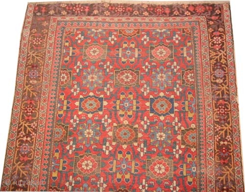 Bidjar Halvai Persian circa 1880 antique. Collector's item, Size: 413 x 165 (cm) 13' 6" x 5' 5"  carpet ID: P-4996 
vegetable dyes, the black color is oxidized, the knots are  ...