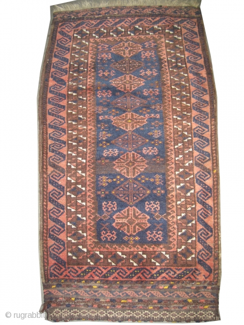 	

 Belutch balisht Persian circa 1905 antique. Collector's item, Size: 95 x 51 (cm) 3' 1" x 1' 8"  carpet ID: K-2002
vegetable dyes, high pile, good condition, the black color is  ...