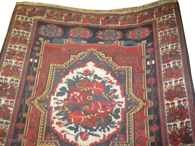 	

Baktiar Persian knotted circa in 1905 antique, Size: 336 x 190 (cm) 11'  x 6' 3"  carpet ID: P-1694
In good condition, fine knotted, the design has European influence with two  ...