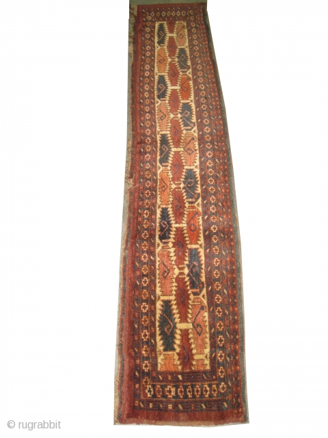 	

Beshir Turkmen circa 1910, antique, collector's item, Size: 172 x 32 (cm) 5' 8" x 1' 1" 
 carpet ID: K-2731
High pile, perfect condition, the warp and the weft threads are 100%  ...