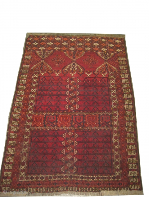 Turkmen four season, circa 1865 antique, with Tschaudor design, collectors item. Size: 182 x 129 (cm) 6'  x 4' 3"  carpet ID: K-4418
vegetable dyes, the knots are hand spun wool,  ...