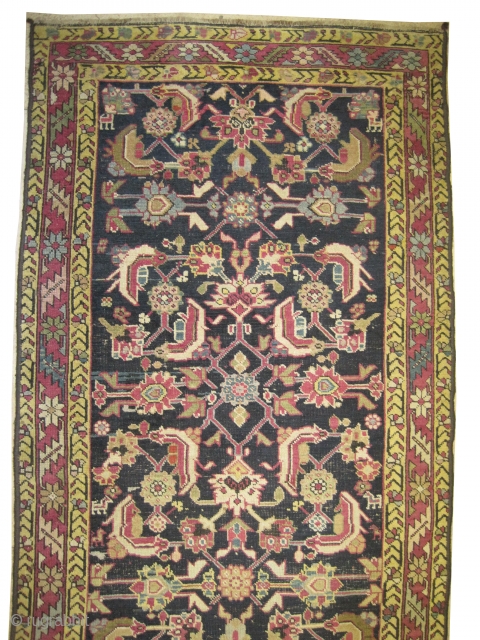 
Karabag Caucasian knotted circa in 1895 antique. 580 x 91 (cm) 19'  x 3'  carpet ID: K-3468
in good condition except the oxidized places are shorter than the rest pile. In  ...