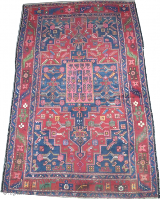 

Kalardash Persian, knotted circa in 1908, antique, 218 x 143 cm
The knots, the warp and the weft threads are hand spun lamb wool. Thick pile, in good condition, two tiny places (2x4cm)  ...