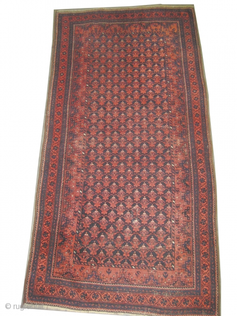  Belutch Persian circa 1918 antique. Collector's item, Size: 200 x 102 (cm) 6' 7" x 3' 4"  carpet ID: K-4792
Natural dyes, the black color is oxidized, the knots are hand  ...