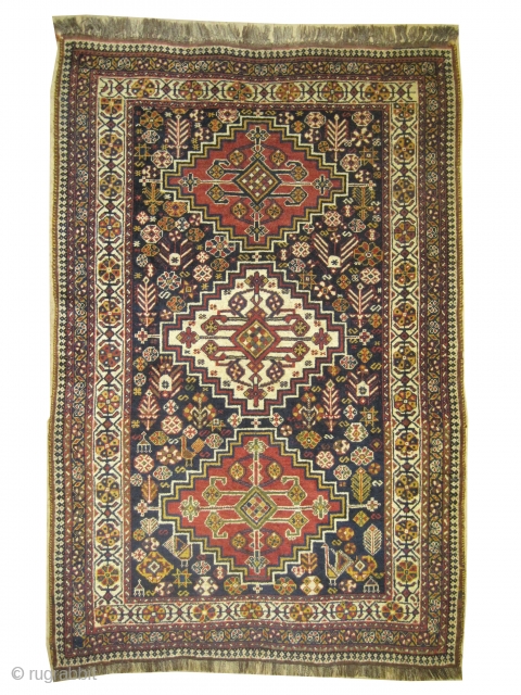 	

Qashqai Persian knotted circa in 1915 antique, collector's item. 195 x 127 (cm) 6' 5" x 4' 2"  carpet ID: E-190
High pile, in perfect condition, the warp and the weft threads  ...
